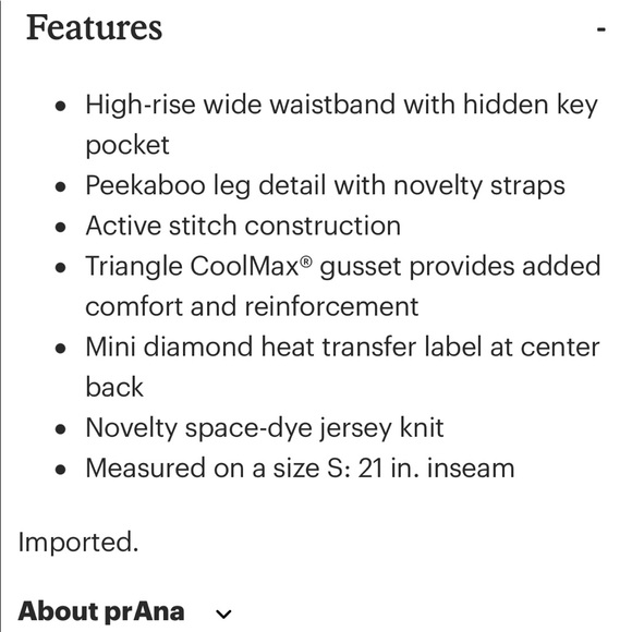 NWT Women’s prAna Itzel Leggings - Picture 7 of 8